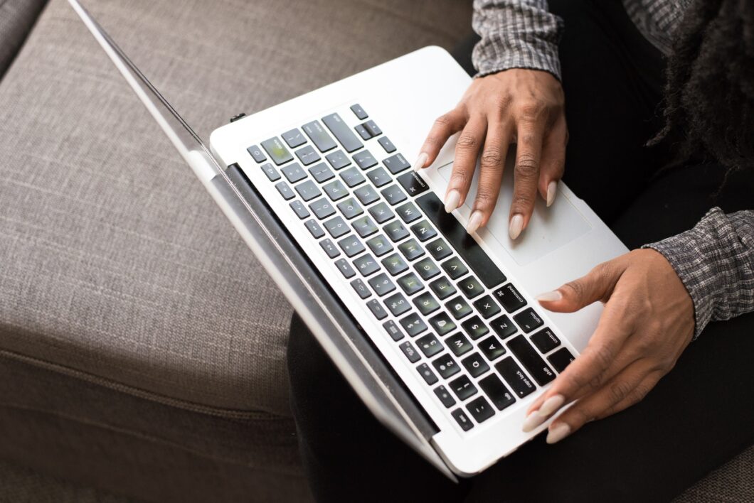computer in hand